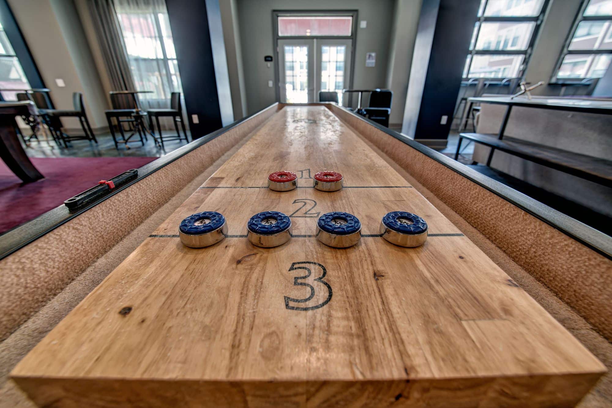 riverfront village Tuscaloosa apartments near university of alabama resident clubhouse shuffleboard